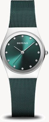 Bering Classic | Green Dial | Green PVD Steel Mesh Bracelet 12927-808