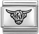 Nomination Classic Highland Cow Sterling Silver & Steel Charm 330111/35