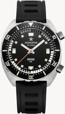 Aquastar Benthos Heritage II Limited Edition (40mm) Black Dial / Black ISOfrane Rubber Strap BENTHOS-H2-BLACK