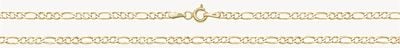 Treasure House 9ct Yellow Gold Figaro 24" Chain CH139/24