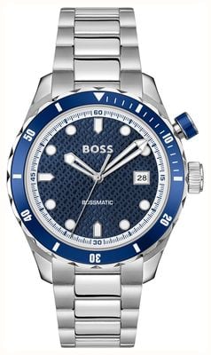 BOSS BOSSMATIC (42mm) Blue Textured Dial / Stainless Steel Bracelet 1514177