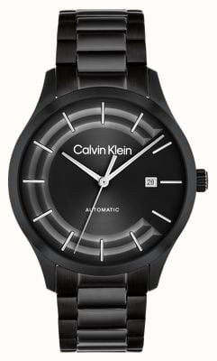 Calvin Klein Men's CK Iconic Automatic Black Dial / Black Stainless Steel Bracelet 25300023