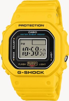Casio G-SHOCK Nano DW-5600 Finger-Watch (20mm) Digital Dial / Yellow Bio-Based Resin Band DWN-5600-9ER