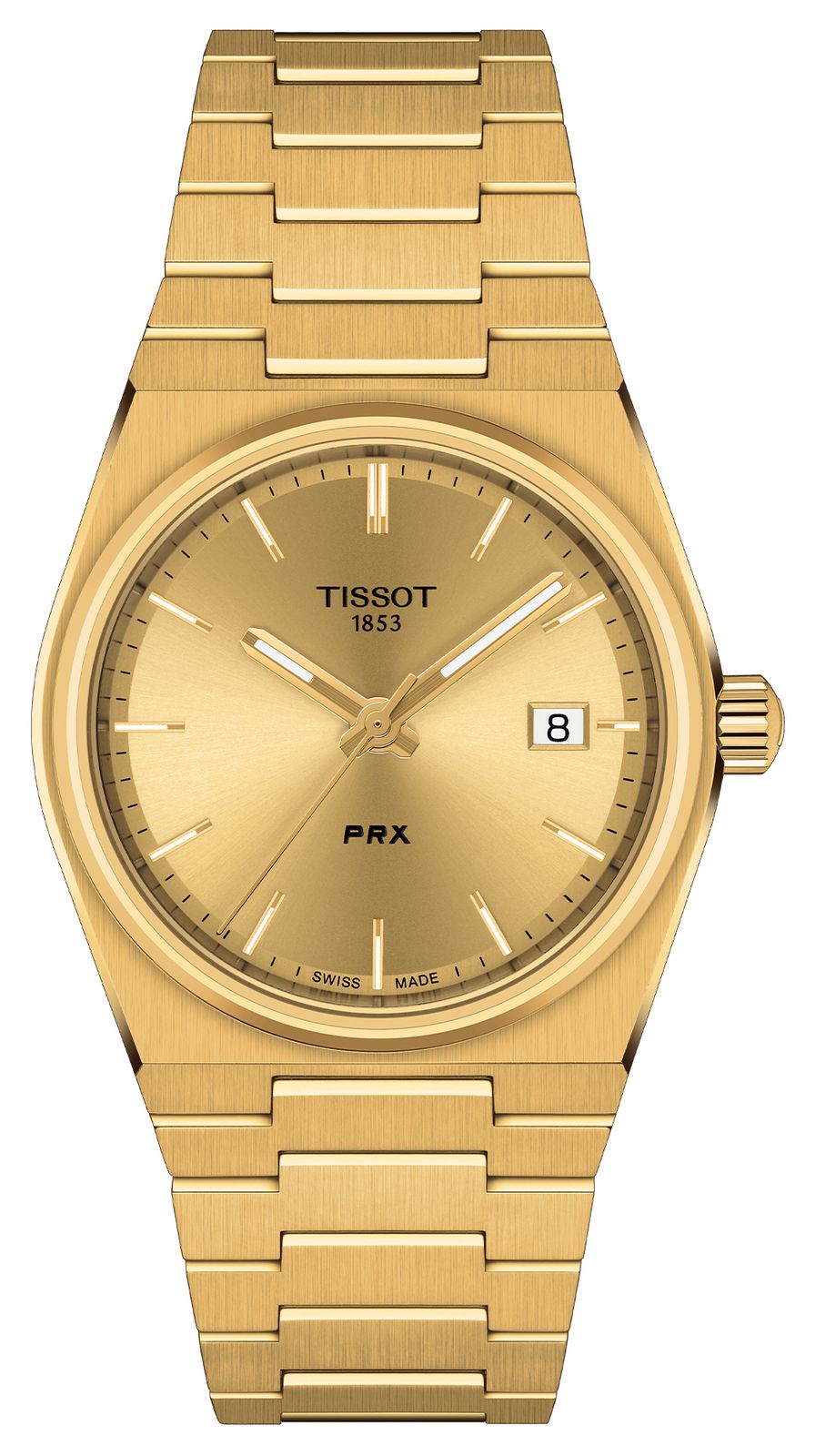 Tissot T1372103302100 PRX Quartz (35mm) Gold Sunray Dial / Watch