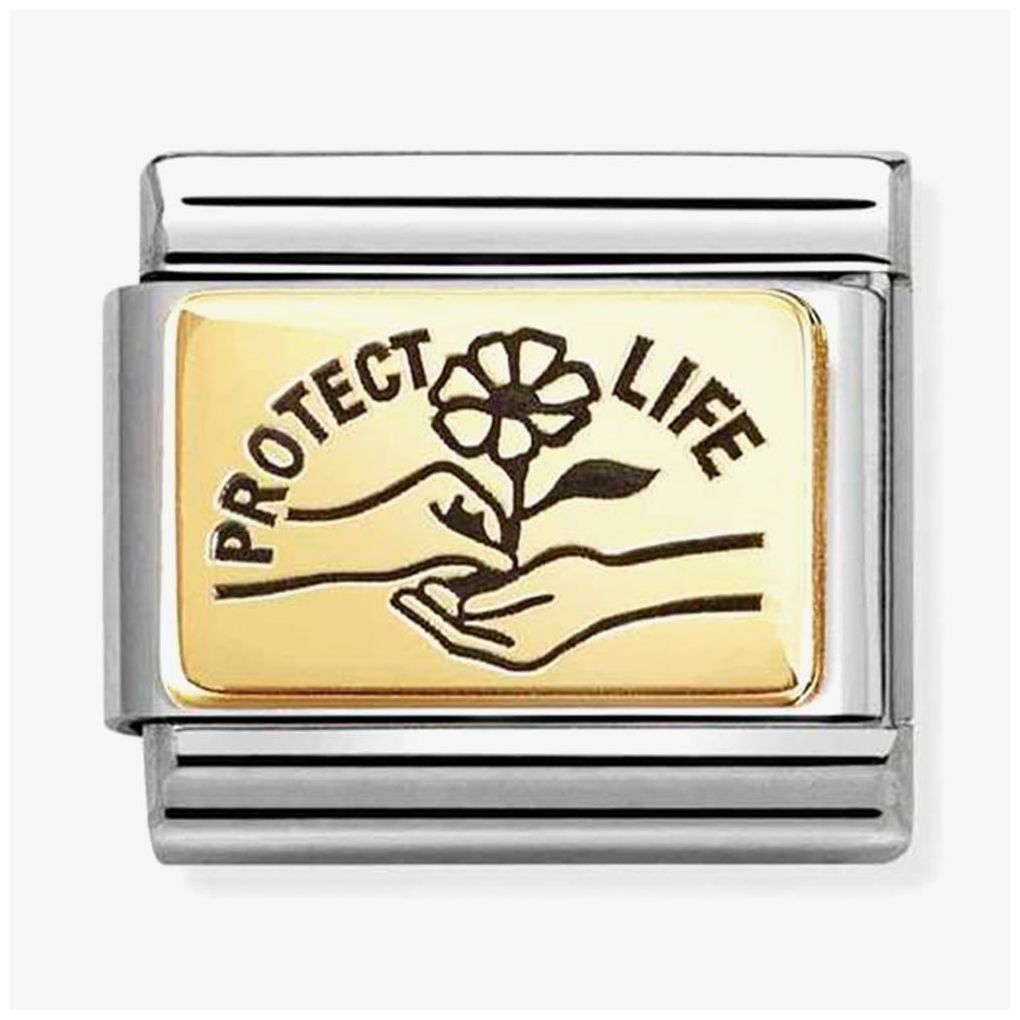 Nomination 030166/66 Classic Protect Life Nature 18ct Gold Jewellery
