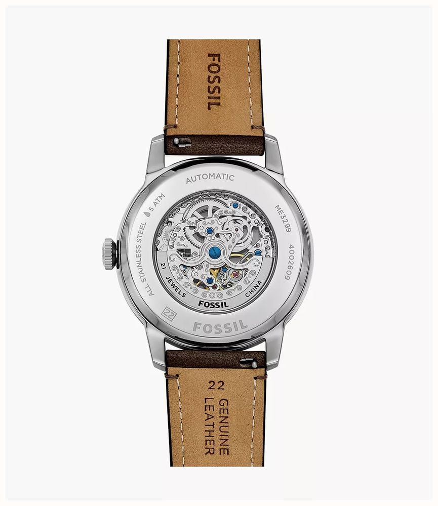 Fossil Townsman 44 mm Automatic Brown Leather ME3299 - alternate view 3