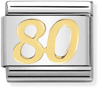 Nomination Classic 80 18ct Gold & Steel Charm 030109/39
