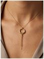 9ct Yellow Gold Drop Pendant Necklace J87184 - alternate view 2