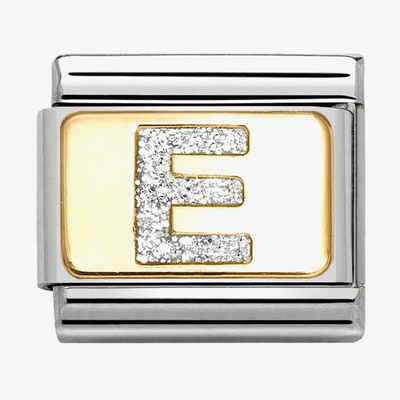 Nomination Classic Letter E Glitter Charm 030291/05