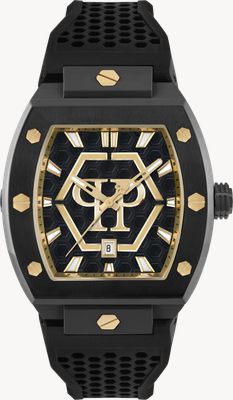 Philipp Plein HIGH-CONIC The HEXAGON Phantom (44mm) Black Dial / Black Bio TPU Plastic Strap PWPUA0224