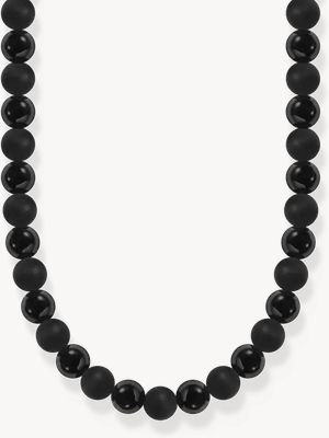Thomas Sabo Talisman Necklace With Obsidian Beads KE2304-698-11-L70