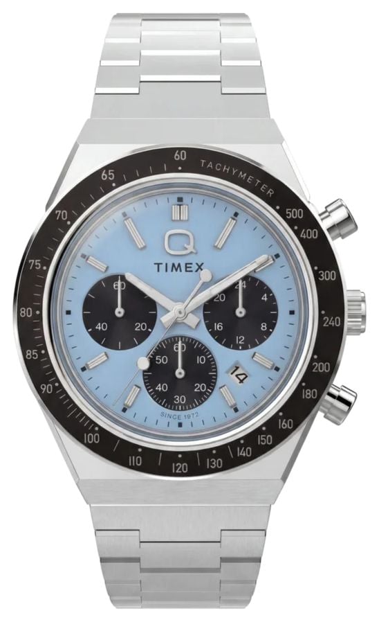Timex TW2Y88600 Q Sport Timex Chronograph 40mm Stainless Watch