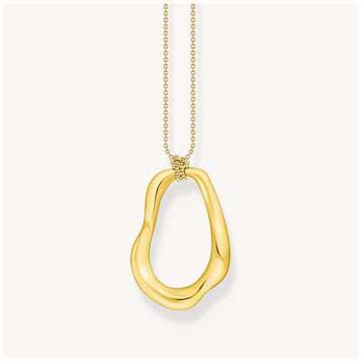 Thomas Sabo Gold-plated Necklace With Pendant Natural Beauty KE2319-413-39-L70