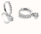 Thomas Sabo Sterling Silver Classic Brilliant Cut Zirconia Hoop Earrings CR781-051-14 - alternate view 2