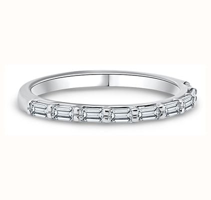 Platinum Diamond Baguette Cut 0.40ct G/H SI Eternity Ring HET12982