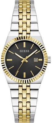 Guess Women's Vera Black Sunray Dial Two-Tone Stainless Steel Bracelet GW1101L3