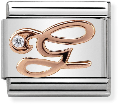 Nomination Classic Letter G 9ct Rose Gold & Steel Charm 430310/07