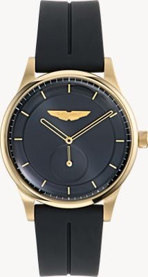 Aston Martin SLS Icon Small-Seconds Quartz (40mm) Black Dial / Black Silicone Strap MTIL1F601