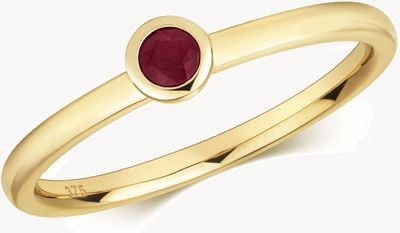 Treasure House 9ct Yellow Gold Ruby.16ct Ring Size L RD496R/L