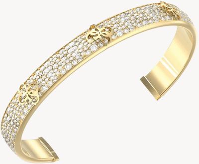 Guess Guess Jewellery Womens 8Mm 4G Crystals Bangle UBB06401YGL