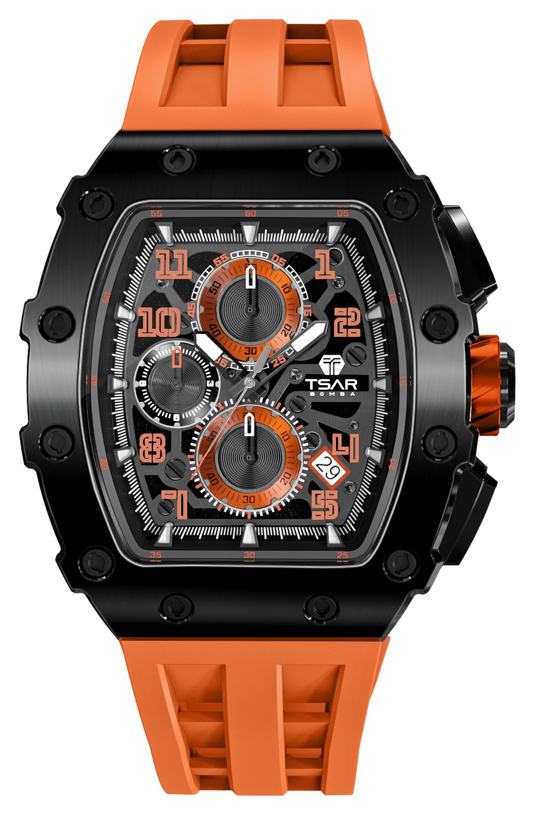TSAR BOMBA TB8204Q-12 Elemental Series Quartz Calendar (43. Watch