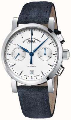 Mühle Glashütte Teutonia IV Chronograph With Suede Strap M1-44-35-LBV-I