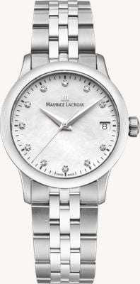 Maurice Lacroix 1975 Quartz Diamond (33mm) Mother-of-Pearl Dial / Stainless Steel Bracelet 751006-SS002-170-1