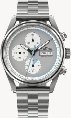 FORTIS Stratoliner S-41 Automatic Cool Grey (41mm) Stainless Steel Block Bracelet F2340007