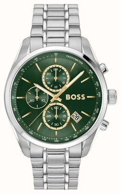 BOSS Grand Prix Chronograph (44.5mm) Green Dial / Stainless Steel Bracelet 1514266