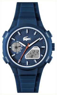 Lacoste Men's LC33 (45mm) Blue Hybrid Dial / Blue Silicone Strap 2011370