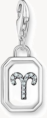 Thomas Sabo Silver Charm Pendant Zodiac Sign Aries With Zirconia 2147-643-21