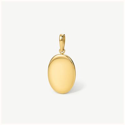 D.LOUISE Gold Tone elongated shapeOval Charm Pendant CH-58