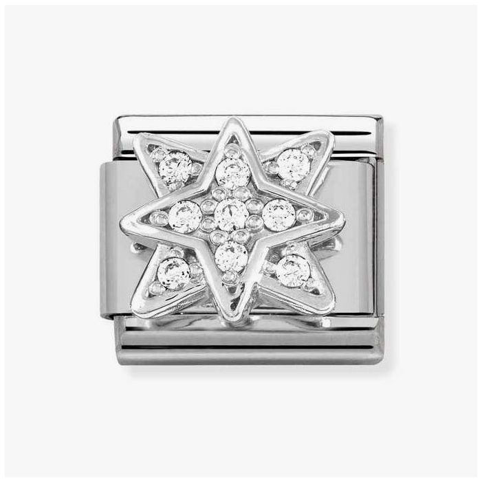 Nomination 330304/45 Classic Wind Rose Cubic Zirconia Charm Jewellery