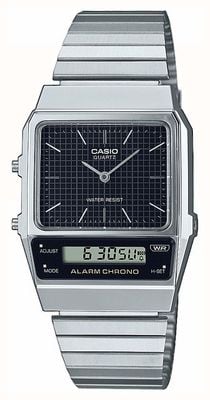 Casio Vintage Dual-Display (32.1mm) Black Dial / Stainless Steel AQ-800E-1AEF