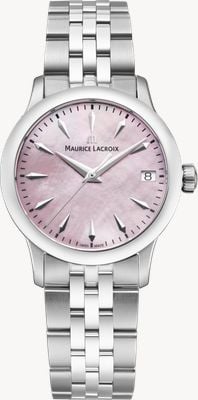 Maurice Lacroix 1975 Quartz (33mm) Pink Mother-of-Pearl Dial / Stainless Steel Bracelet 751006-SS002-560-1