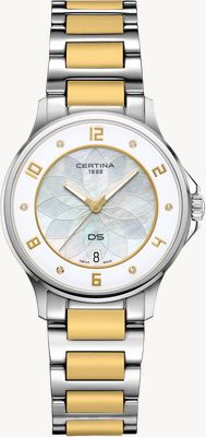 Certina DS-6 Lady Quartz (35mm) Mother-of-Pearl Dial / Two-Tone Stainless Steel Bracelet C0392511211600