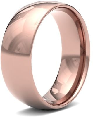 James Moore Wedding Rings | 9ct Rose Gold | 7mm | Light | Traditional Court | AG_7LLC-9R