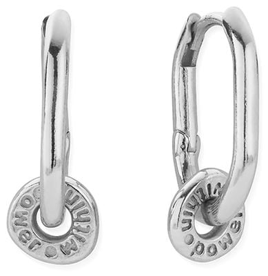 ChloBo Power Within Oval Hoop Earrings Sterling Silver SEH3460