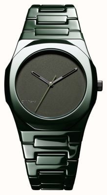D1 Milano Ceramica Pure Green (37mm) Matte Green Dial / Green Ceramic Bracelet CEBU04