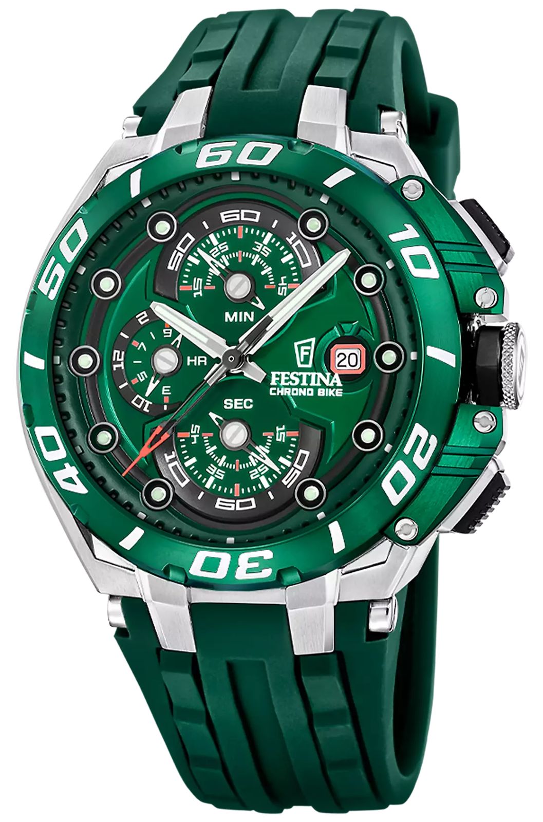 Festina F20755/3 Chrono Bike 2026 (46mm) Green Dial / Green Watch