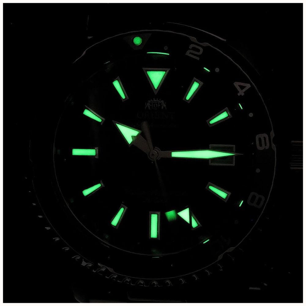 Orient Men's Stainless Steel Bracelet Black Dial Automatic Sports Watch RA-BC0001B30B - alternate view 3