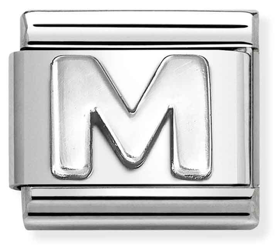 Nomination Classic Letter M Oxidised Charm 330113/13