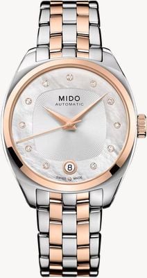 MIDO Belluna Royal Lady Automatic (33.4mm) Mother-of-Pearl Dial / Two-Tone Stainless Steel Bracelet Watch M0243072211600