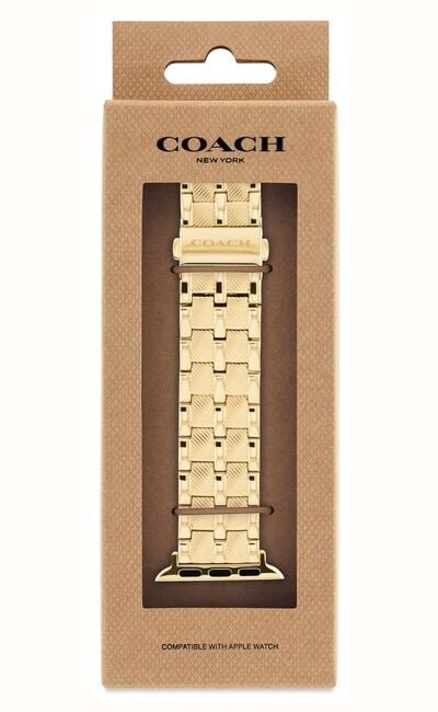 Coach Apple Watch Straps Gold-Tone Stainless Steel Interchangeable Replacement Smart Watch Band 14700344 - alternate view 3