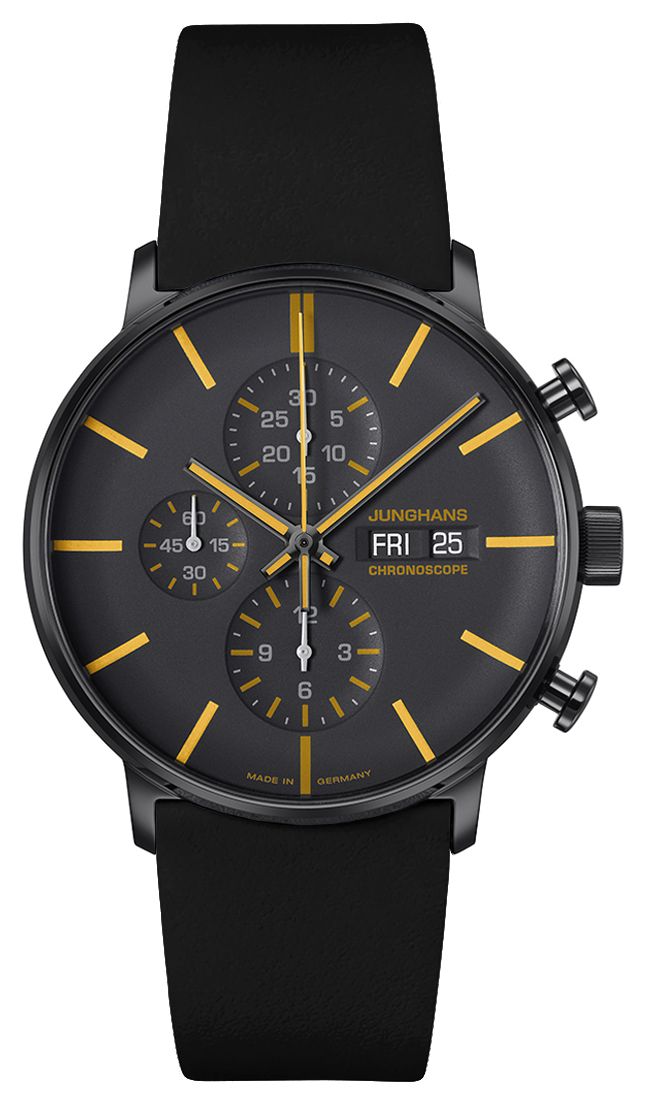 Junghans 27/4372.03 FORM A Chronoscope (42mm) Black & Yellow Watch