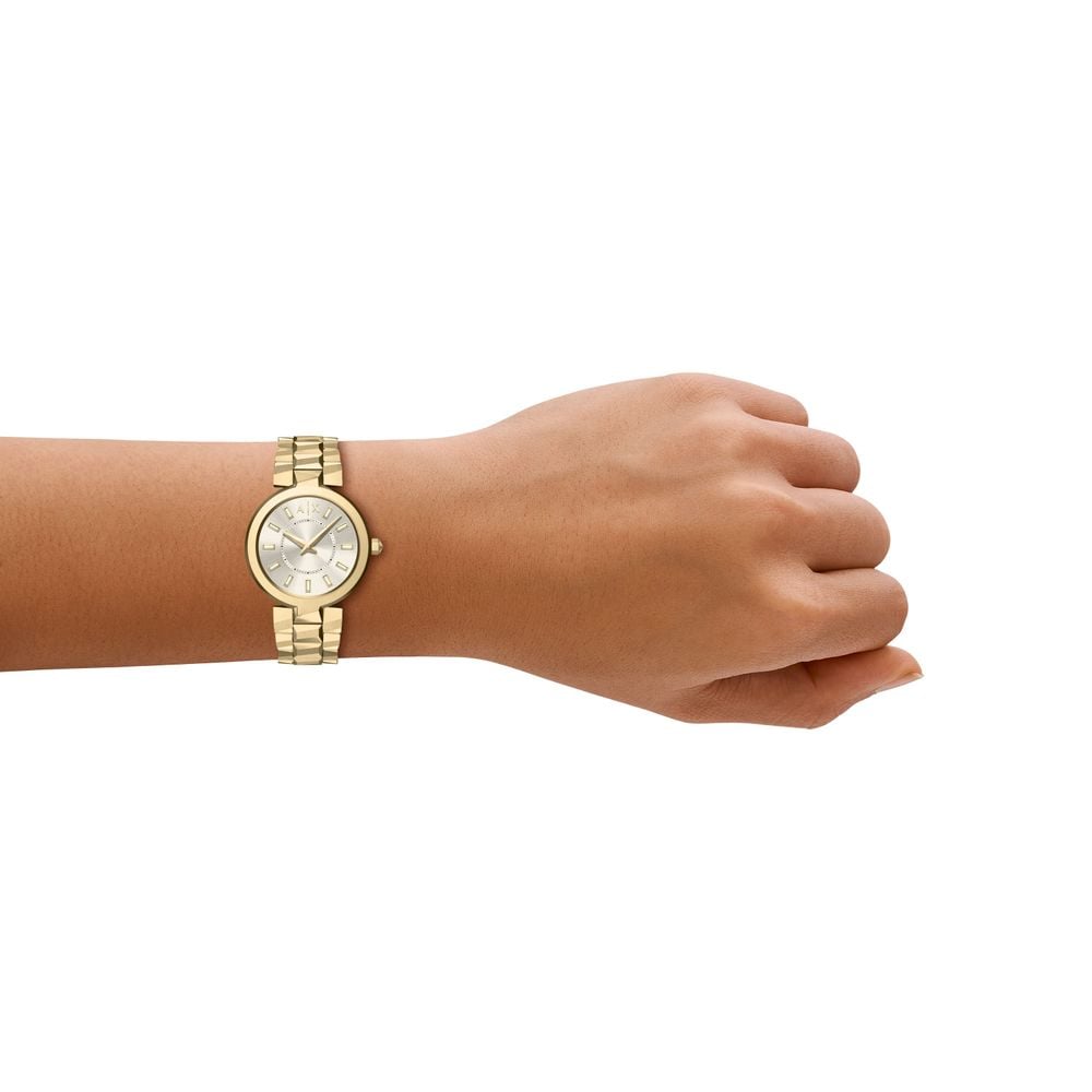 Armani Exchange Two-Hand Quartz (34mm) Champagne Sunray Dial / Gold PVD Stainless Steel Bracelet AX4409 - alternate view 3