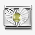 Nomination Classic Heart Peridot Sterling Silver Charm 330508/36