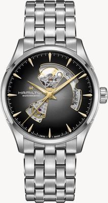 Hamilton Jazzmaster Open-Heart Automatic (42mm) Grey Gradient Dial / Stainless Steel Bracelet H32705180