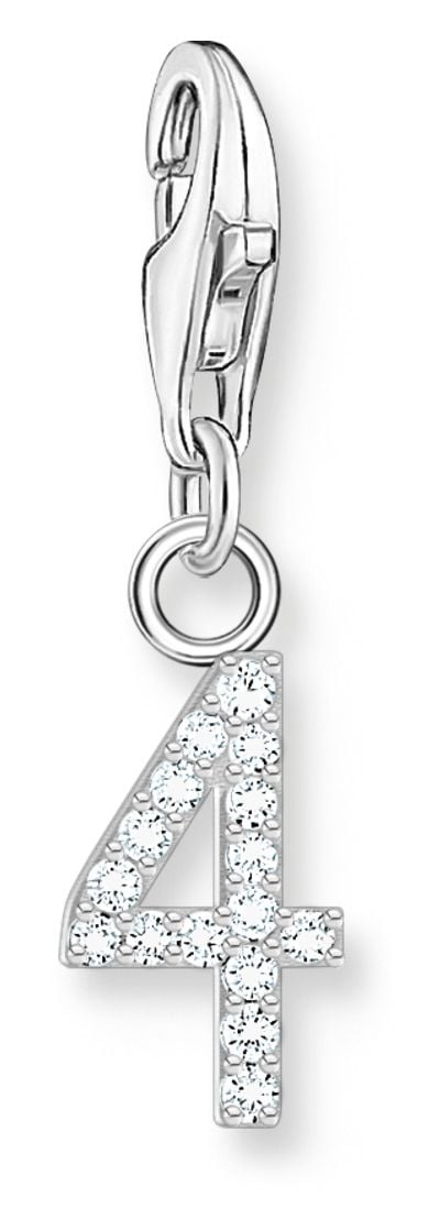 Thomas Sabo 2128-051-21 Silver Charm Pendant Number 4 With Jewellery