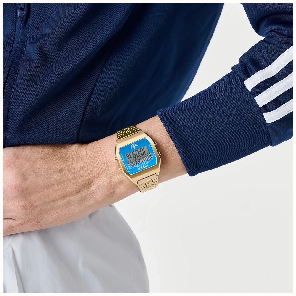 Adidas Originals Digital Two Gold Bracelet With Blue Dial AOST26523 - alternate view 2